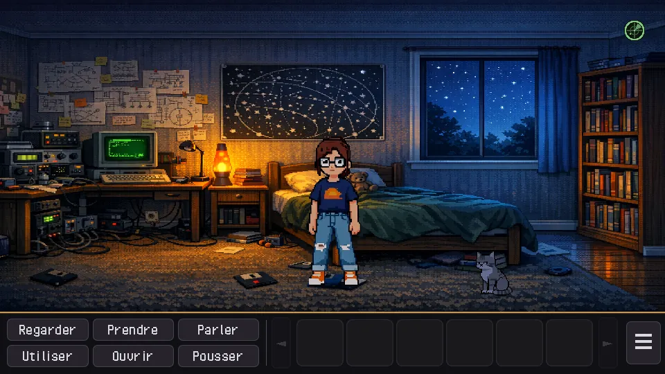La chambre de Sam, cette nuit-là.